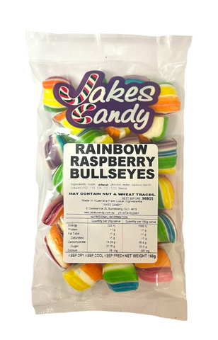 Jakes Candy Rainbow Raspberry Bullseyes