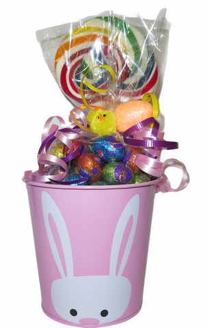 Easter bunny tin with lollipop